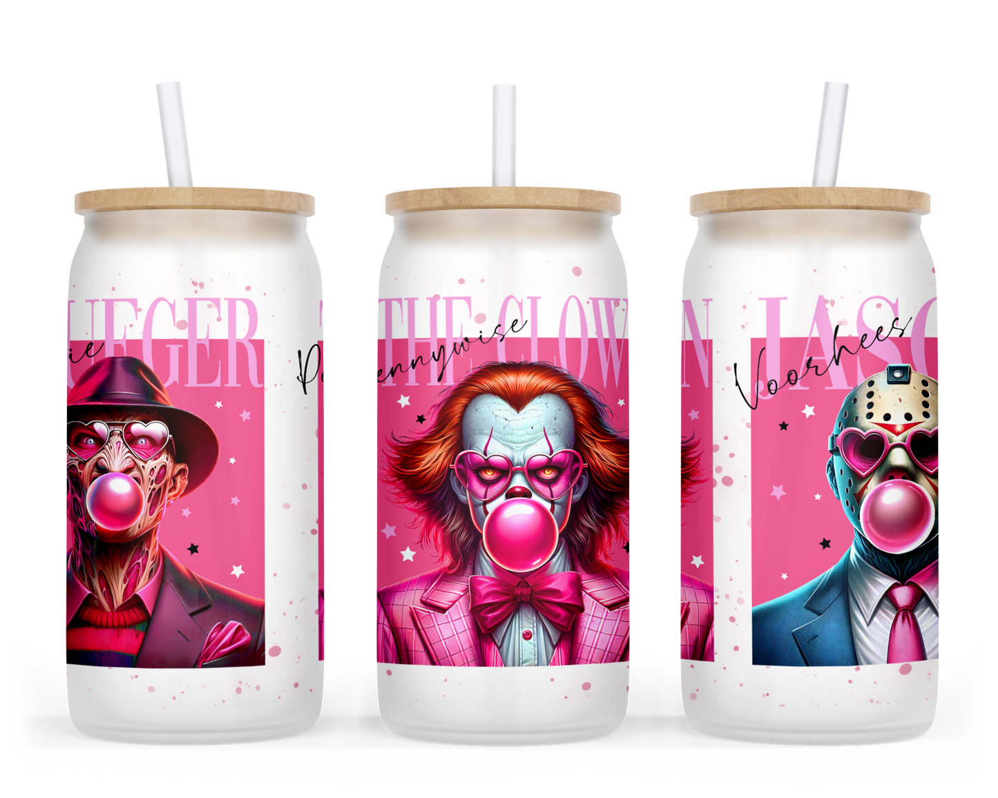 Pink Boys FIJ Glass Can Cup