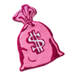 Pink Money Bag
