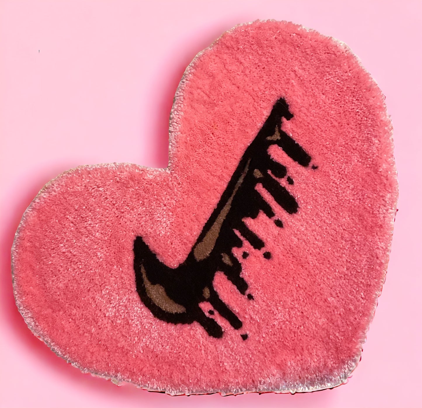 Drippy Swoosh Heart Rug