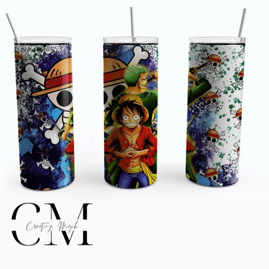 Anime Inspired Pirate King Tumbler 20oz Style 6