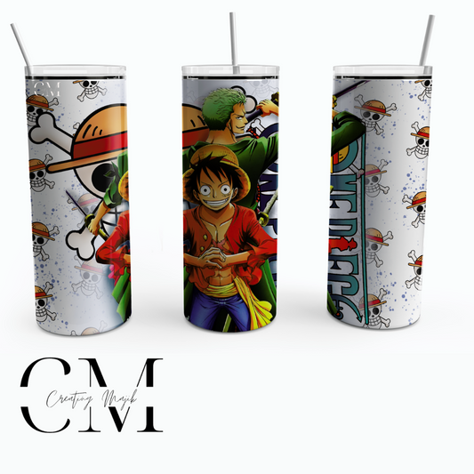 Anime Inspired Pirate King Tumbler 20oz Style 7