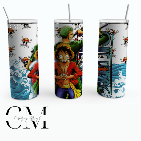 Anime Inspired Pirate King Tumbler 20oz Style 5