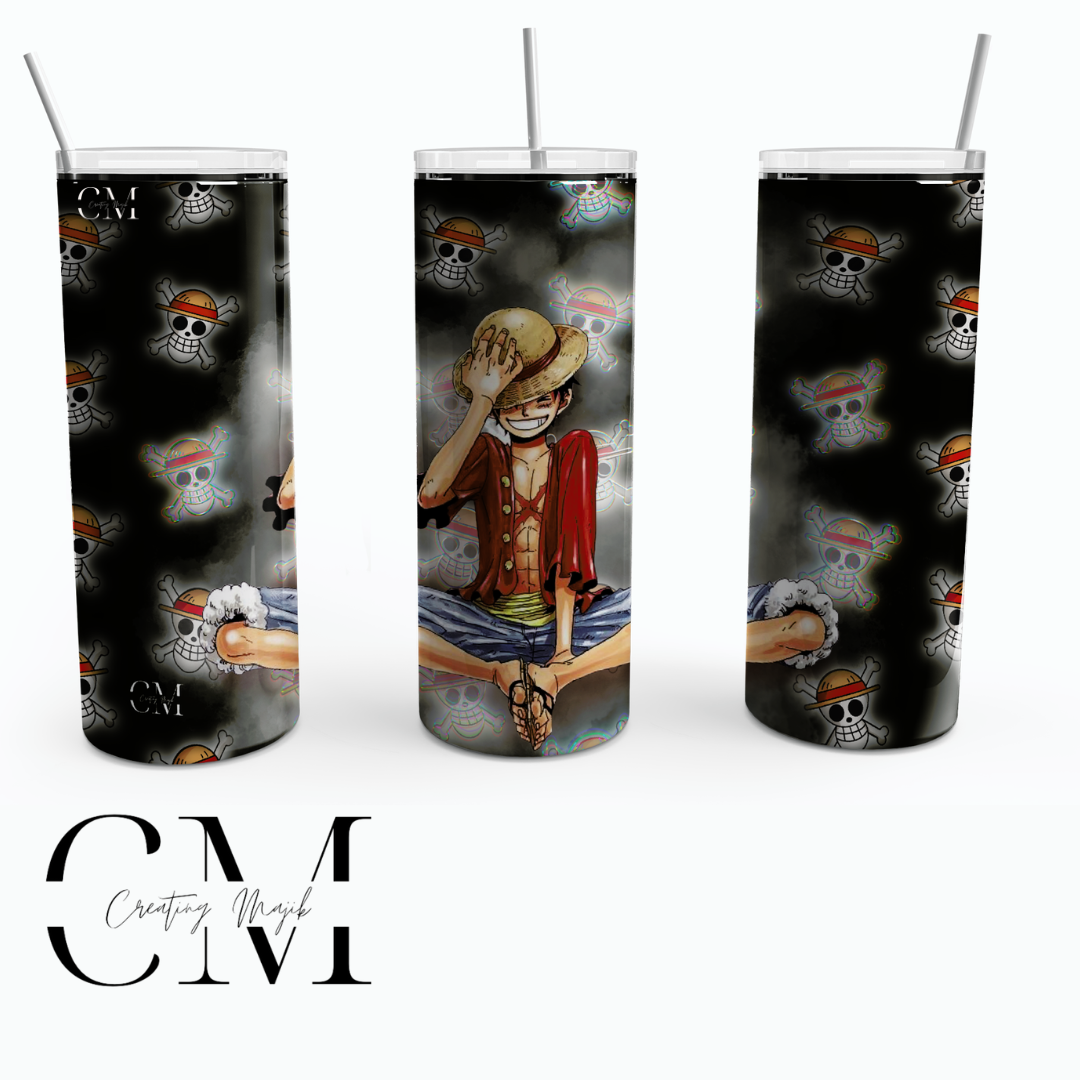 Anime Inspired Pirate King Tumbler 20oz Style 2