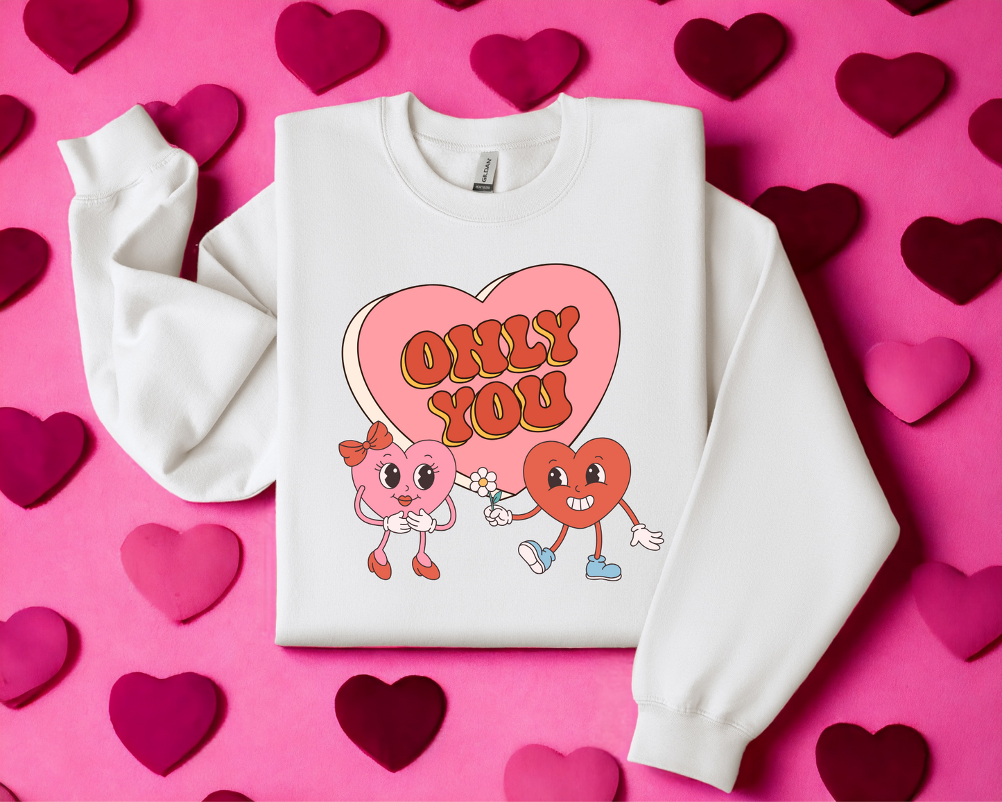 Only You Retro Valentine Crew Neck