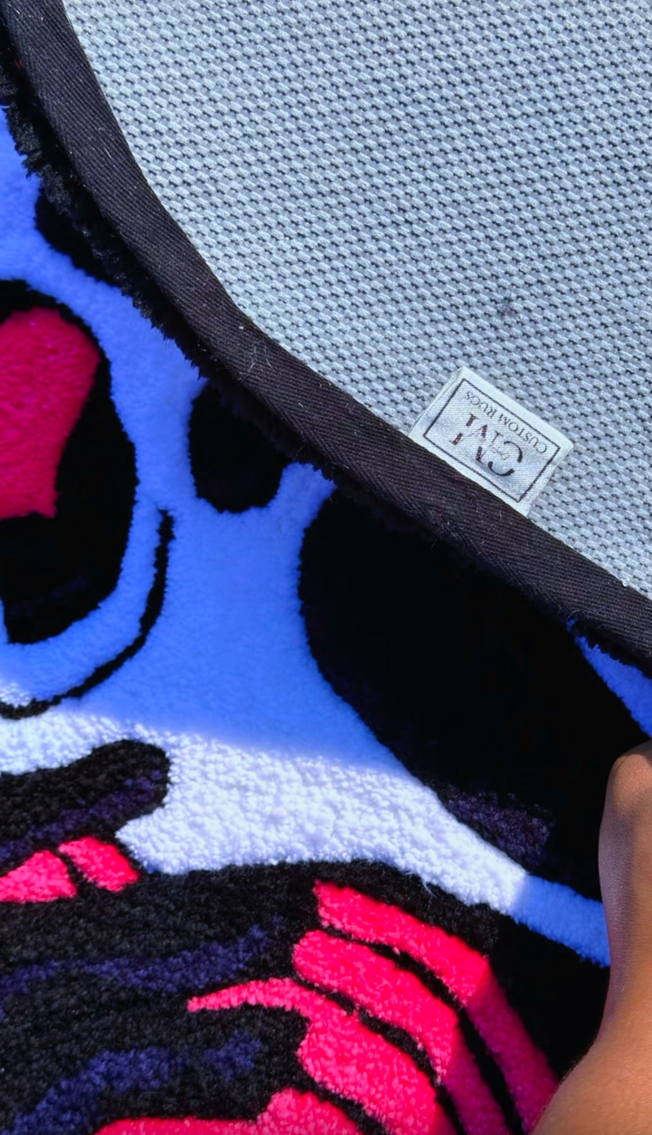 Face of Ghost Heart Shaped Rug- No You Hang Up
