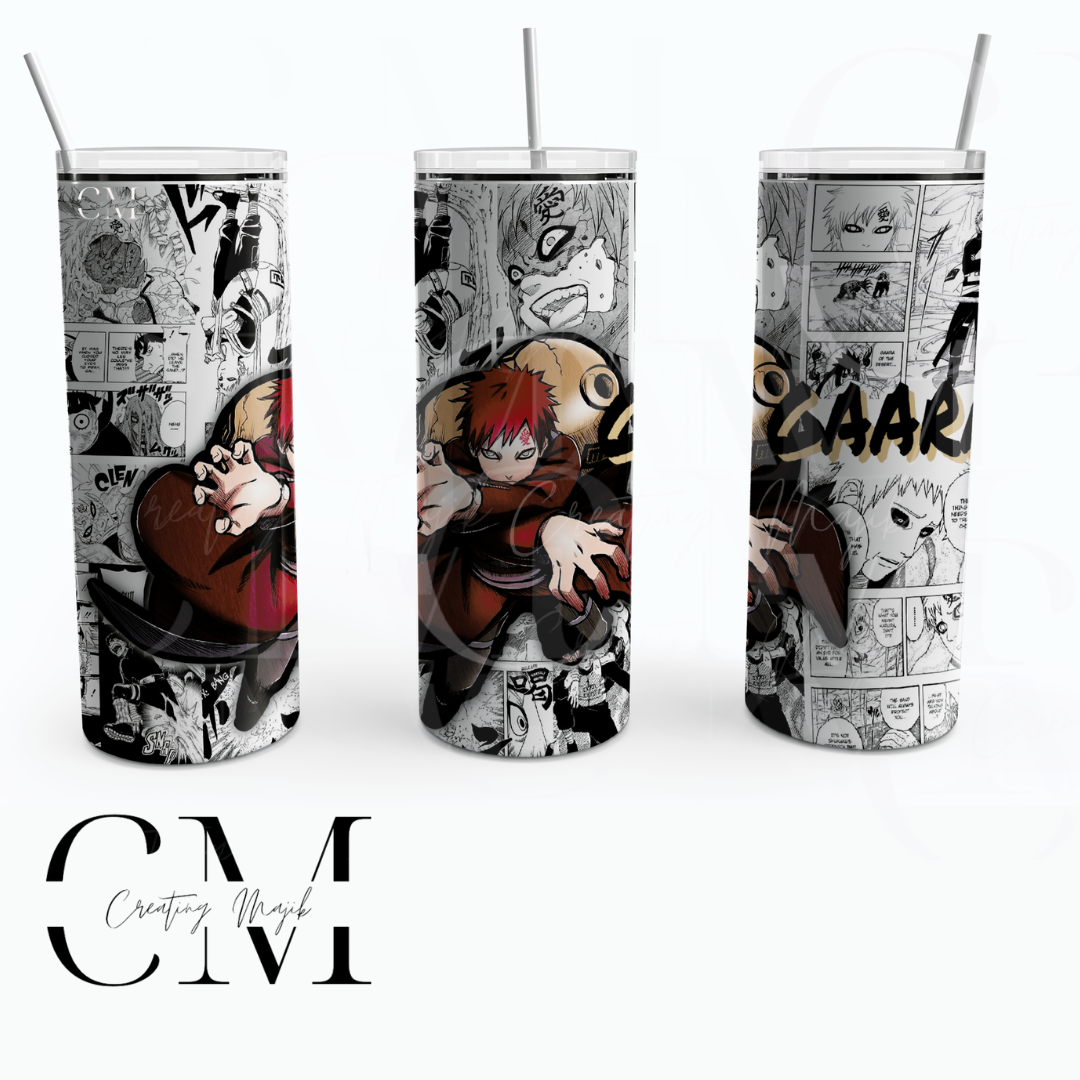 Anime Manga Panel Inspired Ninja Tumbler 20oz