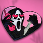 Face of Ghost Heart Shaped Rug- No You Hang Up
