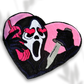 Face of Ghost Heart Shaped Rug- No You Hang Up