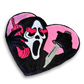 Face of Ghost Heart Shaped Rug- No You Hang Up