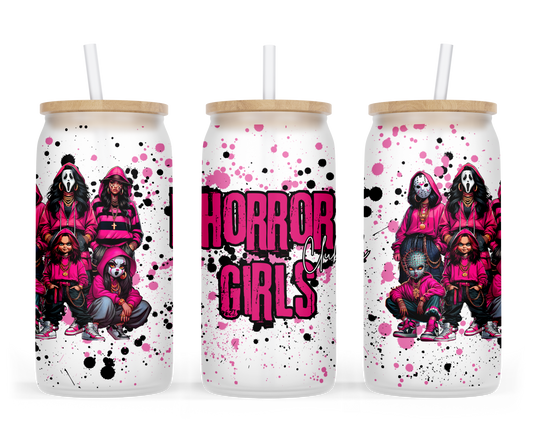 Horror Girls Club PINK Glass Can Cup