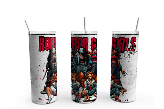 Horror Girls Club Red Halloween Tumbler