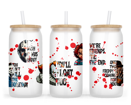 Horror Boys Quotes Glass Can Cup