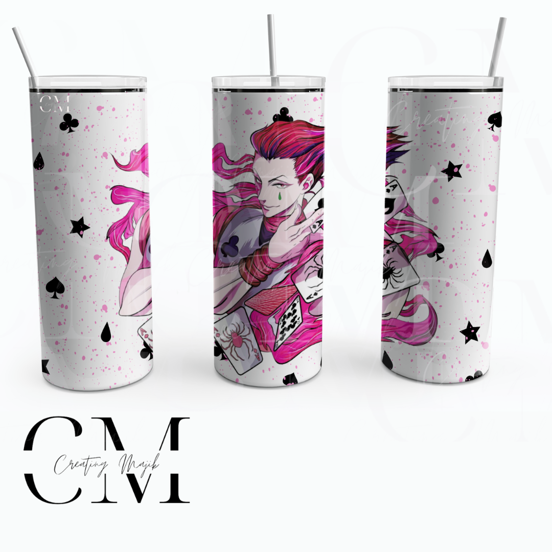 Anime Inspired Tumbler 20oz Hunter Hisoka