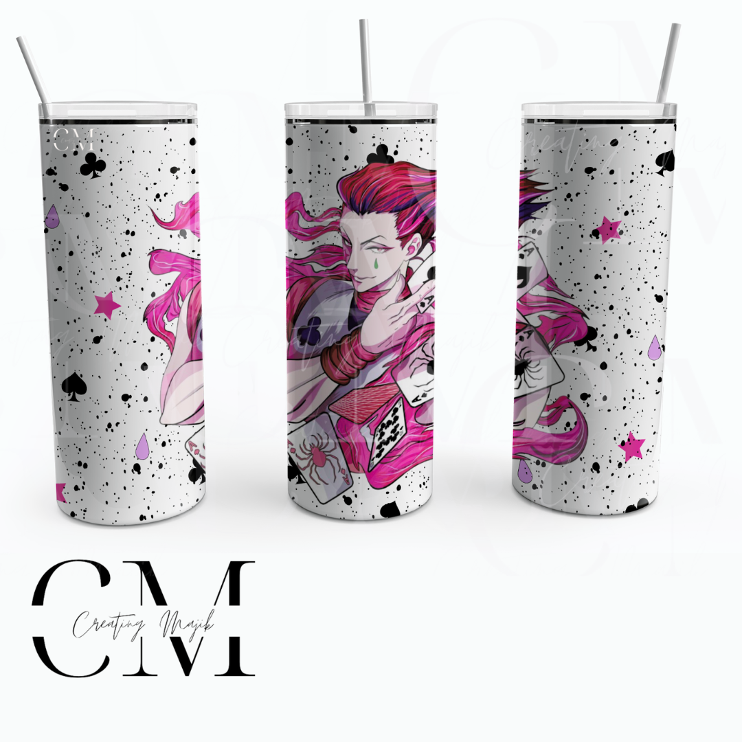 Anime Inspired Tumbler 20oz Hunter Hisoka